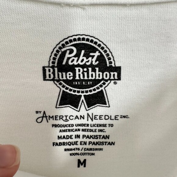 Pabst Blue Ribbon PBR Beer Graphic Short Sleeve Tee Shirt Casual Everyday NWT - Picture 6 of 6